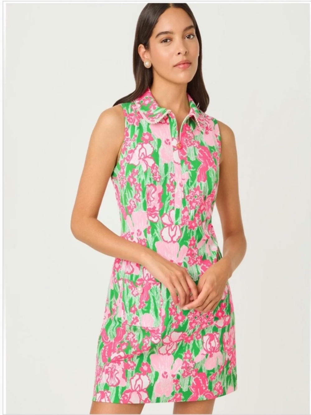 NWT Lilly Pulitzer Kathy Pearl Luxletic Dress with Shorts Size 8 (Hannah Golf)